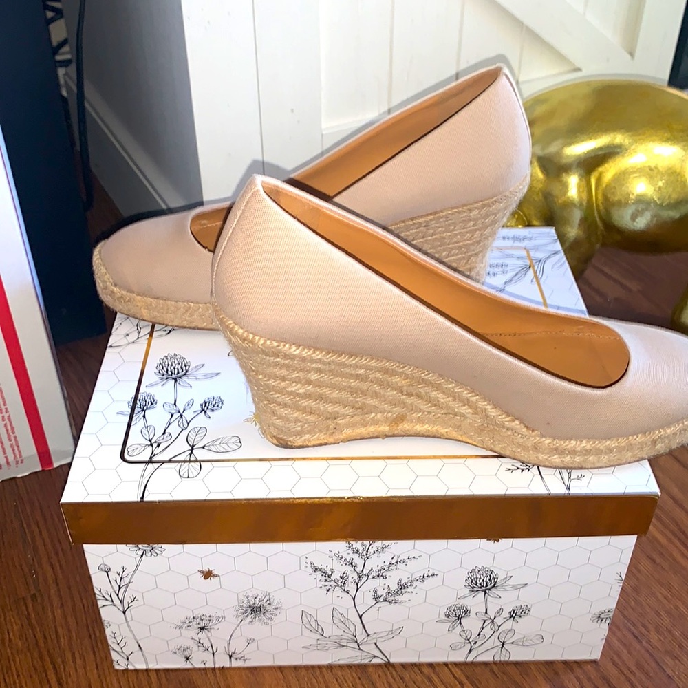 J. Crew Beige Wedge Shoes